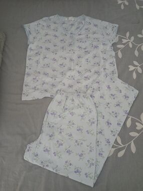 Carol Hochman Soft Cotton Floral Print PJ Set Sz. L